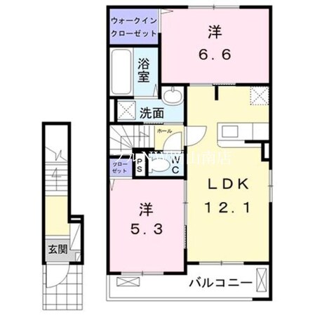 迫川駅 徒歩7分 2階の物件間取画像